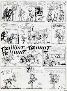 Nic | Spirou et Fantasio, planche n°13 Ã  l’encre de Ch… | Banque Dessinée