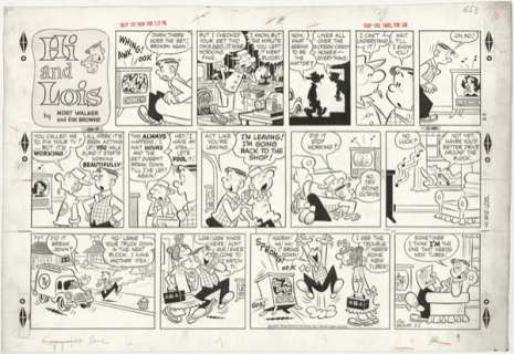 181: Browne Hi and Lois Sun 5/5/57 original comic art