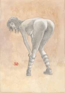 Vink - Dessin original en couleur - Le moine Fou - He Pao Nue | Catawiki