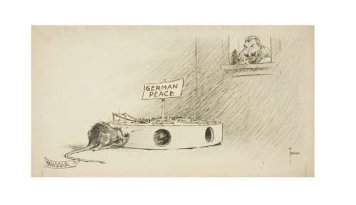 EDWARD S. BROWN GERMAN/WORLD WAR I EDITORIAL CARTOON ORIGINAL ART LOT. | Hake’s