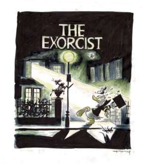 Donald Duck inspired by THE EXORCIST - Original Drawing - Tony Fernandez - Art original | Catawiki