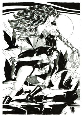 Philippe Bringel | Wonder Woman et Vampirella ( Promo de Noël) | 2DGalleries