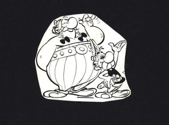 Albert Uderzo | Uderzo : Astérix, Strip utilisé pour une couverture d’un album prototype Dargaud. | 2DGalleries