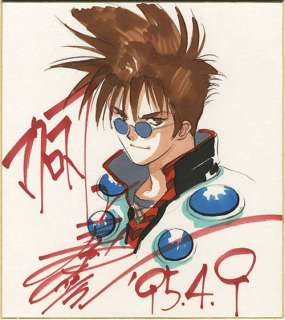 Haruhiko Mikimoto Handwritten color shikishi Macross 7 Basara Nekki | Mandarake (Big Web)