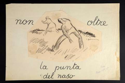 Bepi (Giuseppe Fabiano) - "â€¦non oltre la punta del naso" Illustrazione Originale (Master Of Drawing) | Catawiki