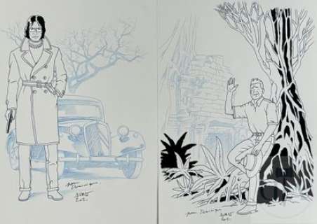 Dumas/Paire de dessins illustrant Allan Mc Bride et Patrick… | Dagoty