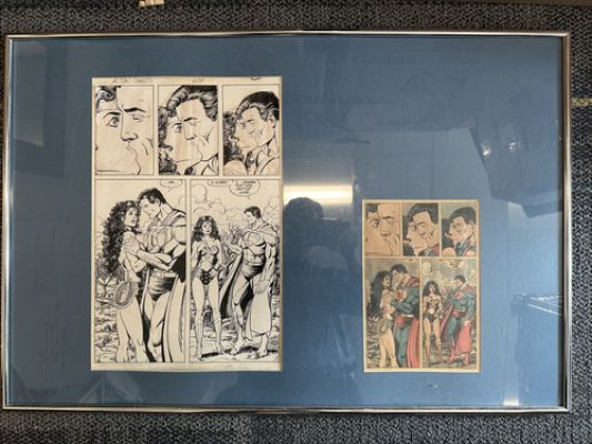 original comic art interior pages Action Comics 600, Superman 50th Anniversary | eBay US
