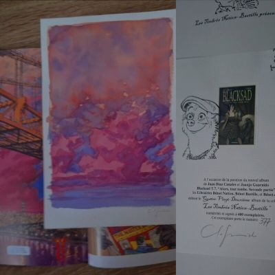 Juanjo Guarnido | Blacksad T7 : Étude de case + Album "Alors, tout tombe" Seconde partie Numéroté et Signé par Guarnido (Edition Les Timbrés). | 2DGalleries