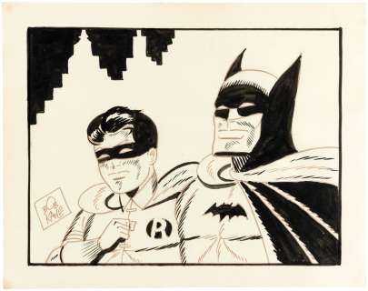 BATMAN & ROBIN SPECIALTY ORIGINAL ART BY BOB KANE. | Hake’s