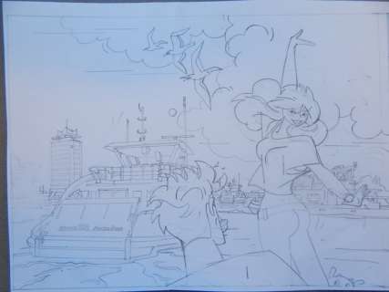 Kuijpers, Henk  - Originele schets - Franka - Het Zwaard van Iskander - Kijk mij eens staan..... - (2006) | Catawiki