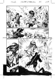 Jonas Scharf | Conan: Battle of the Black Stone issue 4, page 13 | Geoff M Art Sales
