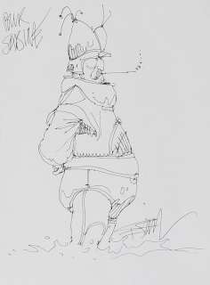 Bilal | Illustration au feutre sur feuille libre représen… | Banque Dessinée