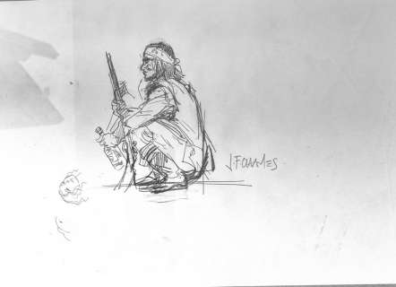 Charles , Jean-François - Crayonné, recherche de planche originale - Au coeur du désert | Galerie des bulles