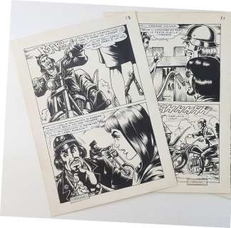 Satanik n. 185 - 2x tavole originali "L’Origine" - (1972) | Catawiki