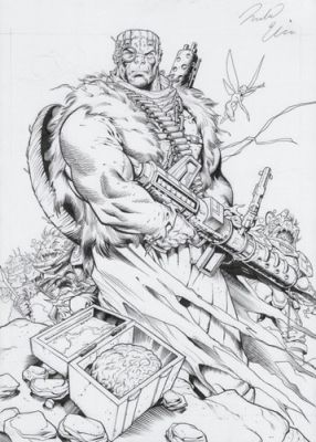 2000AD - Bad Company Kano Pin-Up A3 Original Art | eBay Europe (Buy It Now)