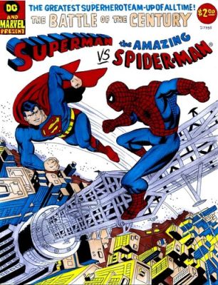 SUPERMAN VS SPIDER-MAN COVER RECREATION ORIGINAL COMIC COLOR ART ON CARD STOCK | eBay US (Buy It Now)