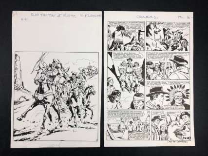 Carlo R. Marcello - 2x tavole originali - Rin Tin Tin et Rusty "Le grand loup" | Catawiki