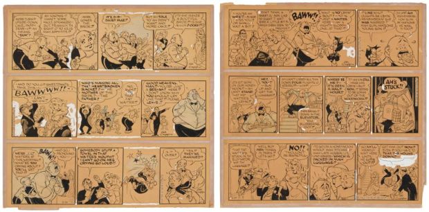 Al Capp (1909-1979), "Li’l Abner" daily comic original drafting boards, 1958 | misc / divers