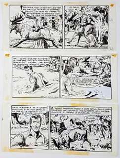 Zagor n. 1 - Gallieno Ferri - Tavola Originale "La foresta degli agguati" - Page volante - (1961) | Catawiki