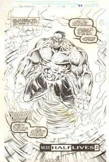 Peter Gross - doctor strange, sorcerer supreme #70 p. 30 - 100% hulk splash - 1994 signed