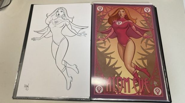 ATOM EVE INVINCIBLE SKYBOUND COMICS CHRIS MCJUNKIN 11x17 Original Art 2026 SALE! | eBay US (Buy It Now)