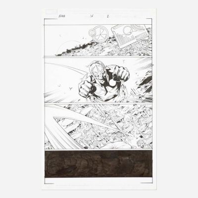 Lot 260 - Andy Lanning and Wellington Alves, Nova #16 Story Page 1 Original Art (Marvel Comics, 2008) | Landry Pop Auctions
