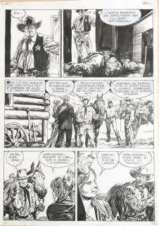 Tex Albo Gigante n. 1 - Guido Buzzelli - original page - porcelaine - (1988) | Catawiki