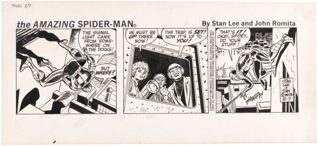 THE AMAZING SPIDER-MAN 1980 DAILY STRIP ORIGINAL ART BY JOHN ROMITA SR. | Hake’s