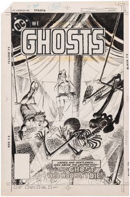 GHOSTS #82 COMIC BOOK COVER ORIGINAL ART BY LUIS DOMÍNGUEZ.
