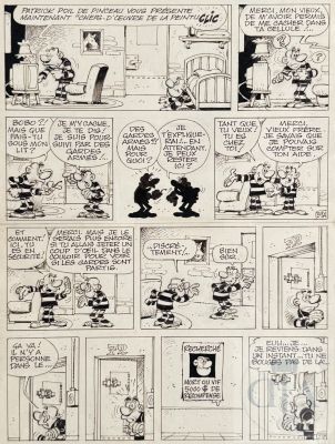 Deliège / Bobo. Planche Originale N°39 de L’album T7 "La Prison Dorée" Édité En 1985. Encre de Chine Signée Vers 1983. Tbe+. 30 X 42 Cm |  | Dagoty