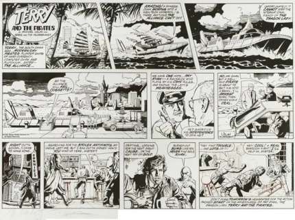 77: Hildebrandt Br Terry and Pirates original comic art | Russ Cochran
