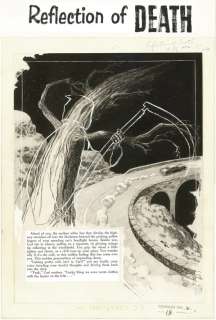 151: Evans Reflection of Death 1956 original comic art | Russ Cochran