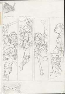 TEENAGE MUTANT NINJA TURTLES Issue #1 Preliminary Sketch | ComicConnect