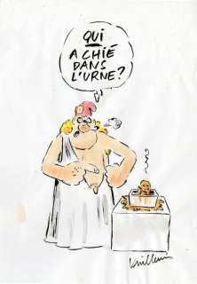 Vuillemin, Philippe - Dessin original + mise en couleur sur papier - Charlie Hebdo - Marianne (2016) | Catawiki