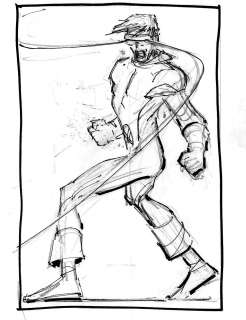 John Romita Jr. - Pencils By John Romita, Jr. | X-MEN CHARACTER DESIGNS - Cyclops Rough 3 | The Artist’s Choice