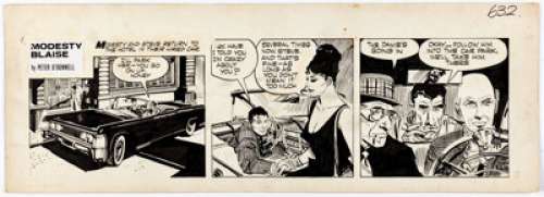 Jim Holdaway - Modesty Blaise Daily Comic Strip #632 Original Art (London Times-Mirror, 1965).