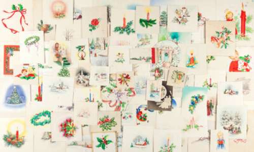 Norcross Greeting Card Artist - Christmas Card Paintings and Illustrations Original Art Group of 84 - | Heritage