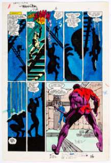 Glynis Oliver (as Glynis Wein) Daredevil #172 Story Page 16 Production Color Guide (Marvel, 1981)....