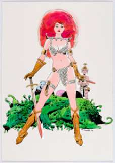 Frank Thorne - Red Sonja Illustration Original Art (2002).... | Heritage