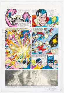 Anthony Tollin - Crisis on Infinite Earths #10 Story Page 20 Production Color Guide (DC, 1985).