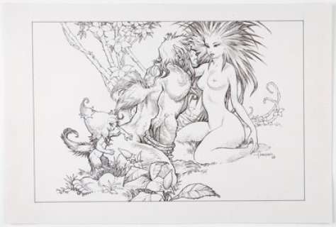 Hannibal Ibarra "Smitten" Fantasy Illustration Original Art (2007)....