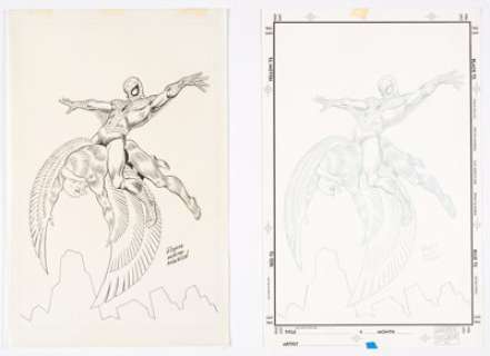 John Romita Sr. and Murphy Anderson - Spider-Man vs. Vulture Specialty Illustration Original Art (2004)....