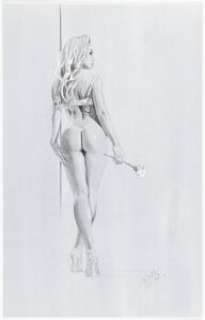 Jim Silke - "White Rose" Pin-Up Illustration Original Art (2007).... | Heritage