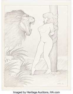 Byrd, Mitch - Mitch Byrd Jungle Tails: A Gallery Girls Collection Vol. 4 Pin-Up Illustration Original Art (SQP, 2003)....