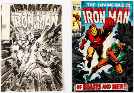 Severin, Marie | Marie Severin Iron Man #16 Preliminary Cover Original Art (Marvel, 1969).... | Heritage