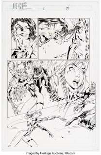 Campbell, J. Scott - J. Scott Campbell and Alex Garner Gen 13 #1 Story Page 27 Original Art (Image, 1995)....