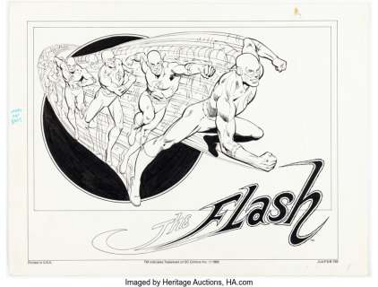 Garcã­a-Lopez, José Luis | José Luis GarcÃ­a-Lopez and Dick Giordano 1982 DC Style Guide "The Flash" Illustration Original Art (DC, 1982). ... | Heritage