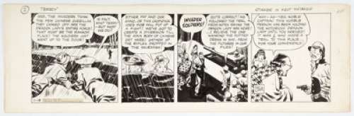 Caniff, Milton | Milton Caniff Terry and the Pirates Daily Comic Strip Original Art dated 11-18-40 (News Syndicate, 1940). ... | Heritage