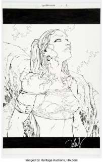 Caldwell, Talent - Talent Caldwell and Jason Gorder Michael Turner‘s Fathom: Dawn of War Beginnings #1 Splash Page 7 Original Art (As...