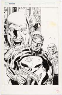 Braithwaite, Doug - Doug Braithwaite and Joe Rubinstein The Punisher #75 Splash Page 1 Original Art (Marvel, 1993)....